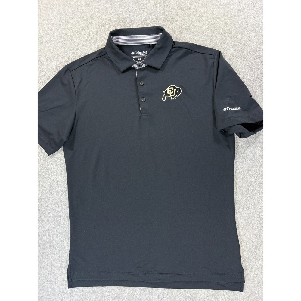 Colorado Buffalos Columbia Stitched Logo Campus S/S Polo Shirt (Men's Large)